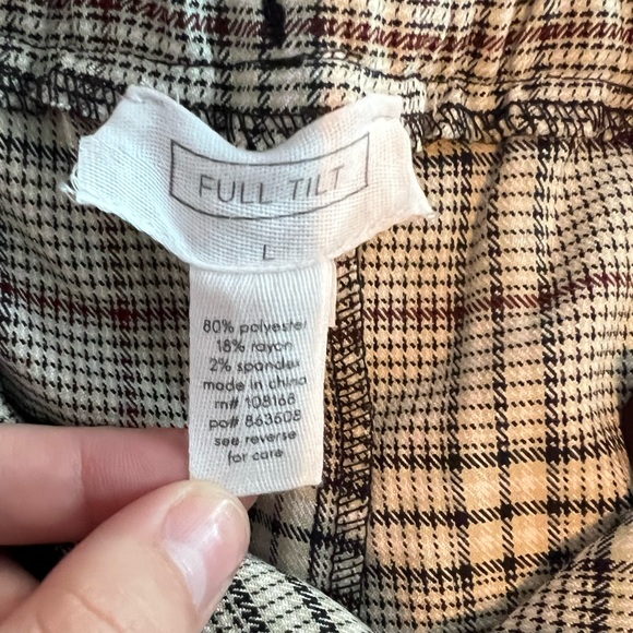 Tillys Plaid Straight Pants - Picture 3 of 4